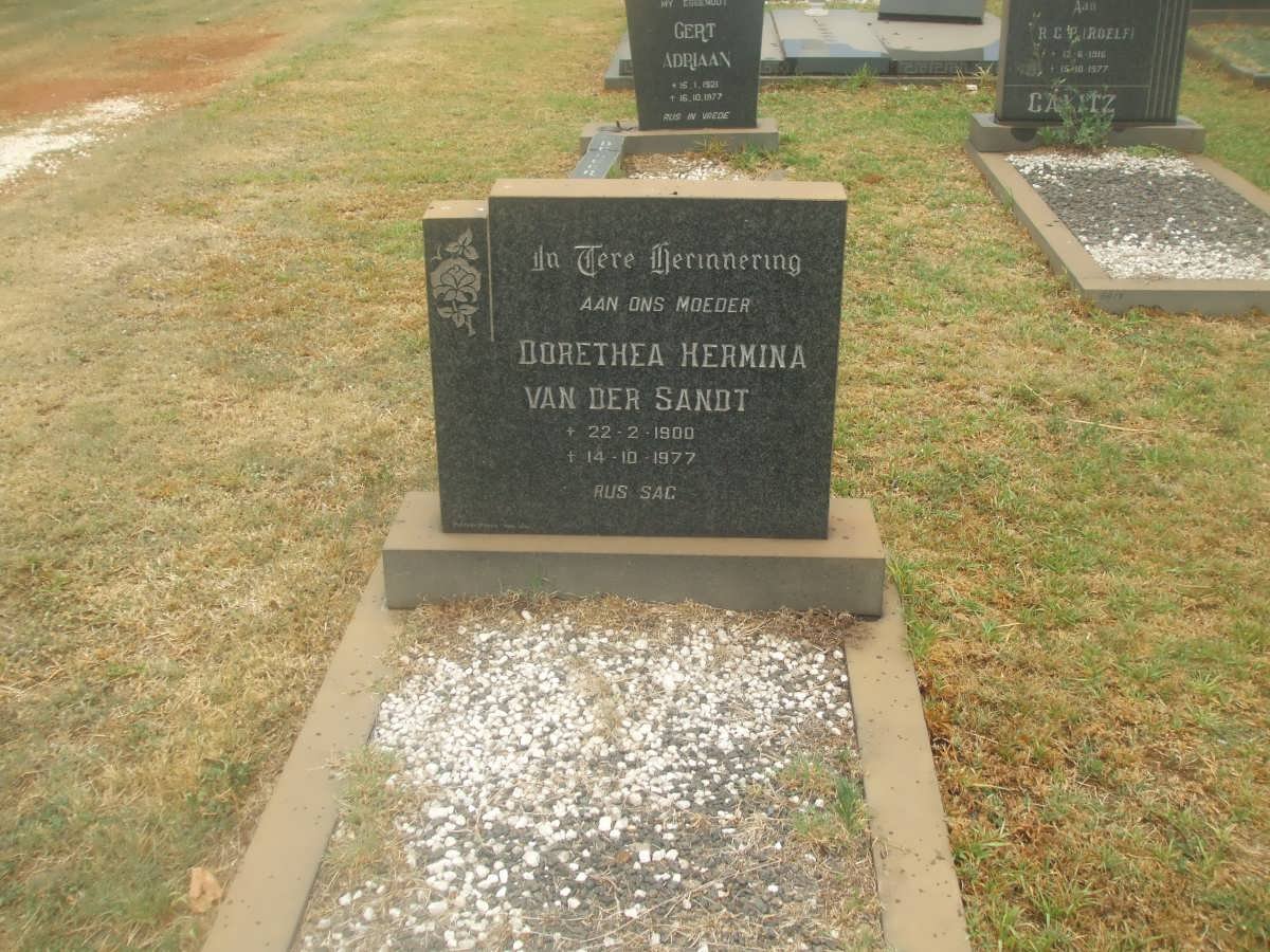 SANDT Dorethea Hermina, van der 1900-1977