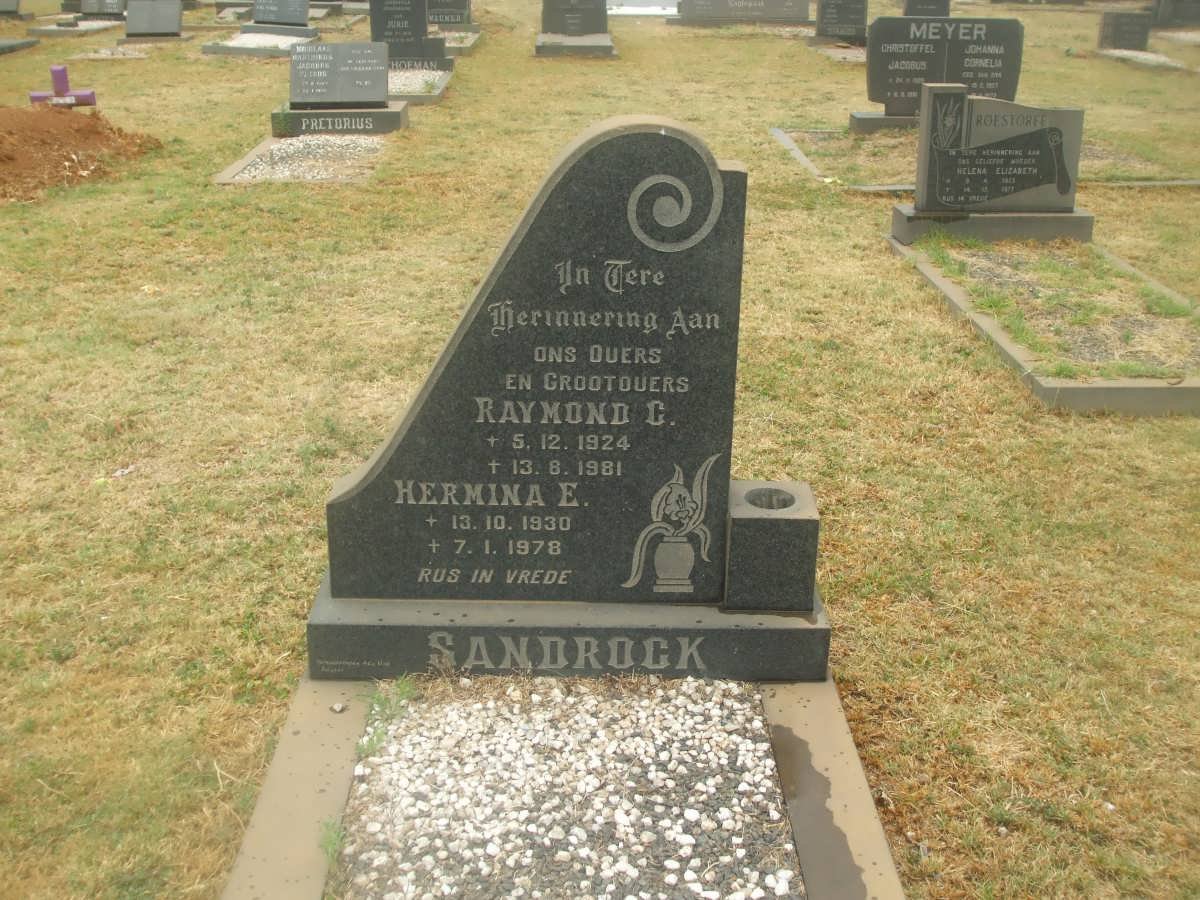 SANDROCK Raymond C. 1924-1981 &amp; Hermina E. 1930-1978