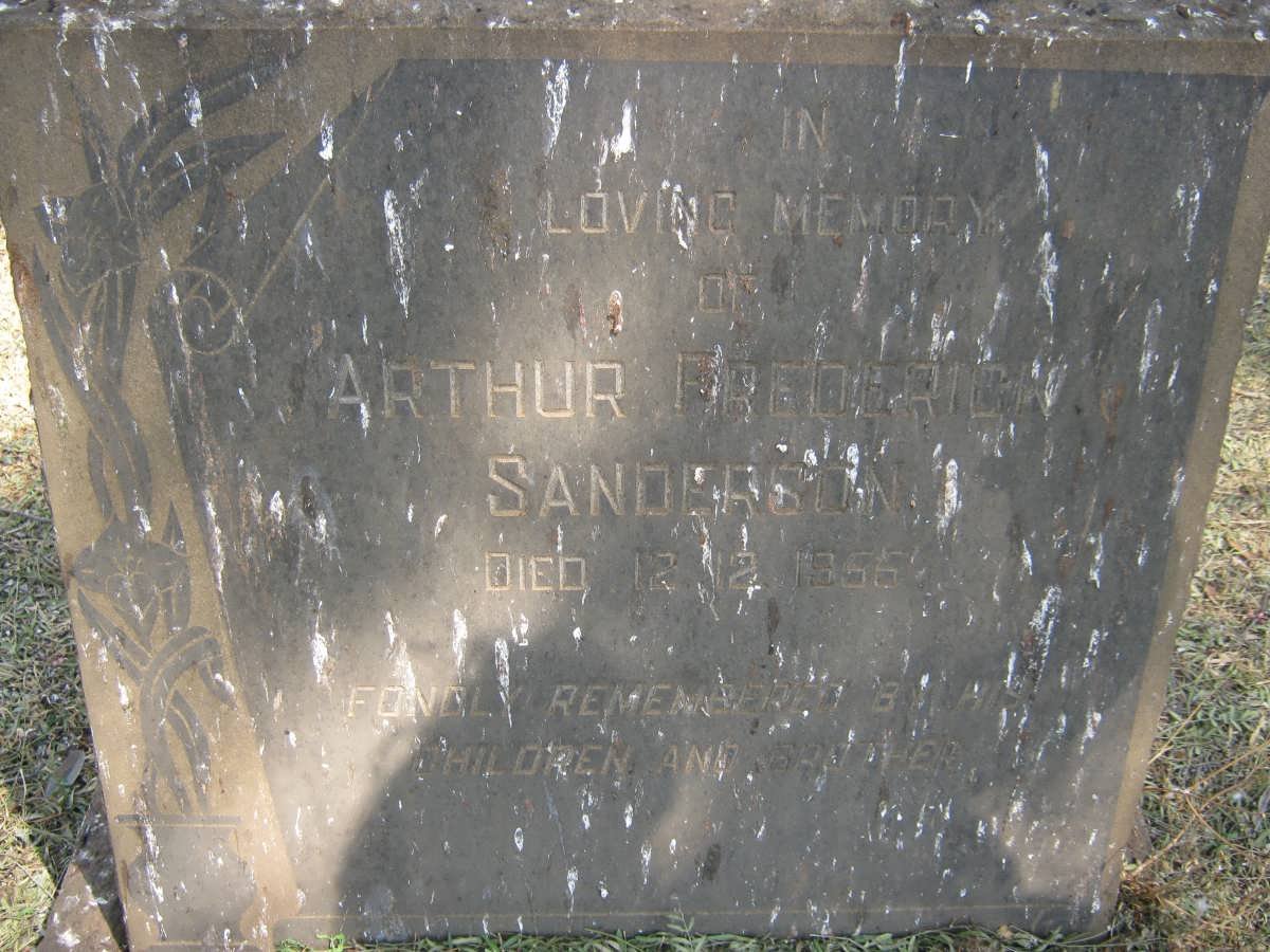 SANDERSON Arthur Frederick -1955