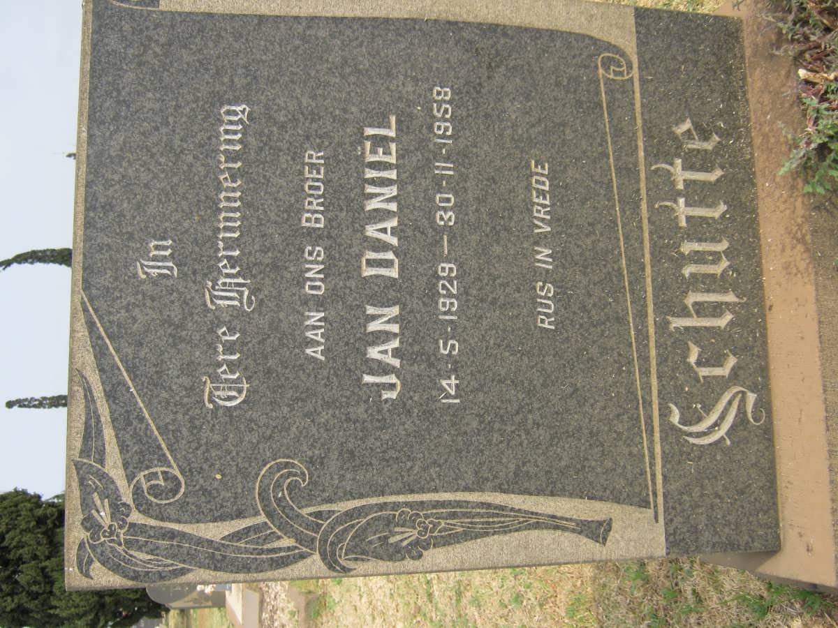SCHUTTE Jan Daniel 1929-1958
