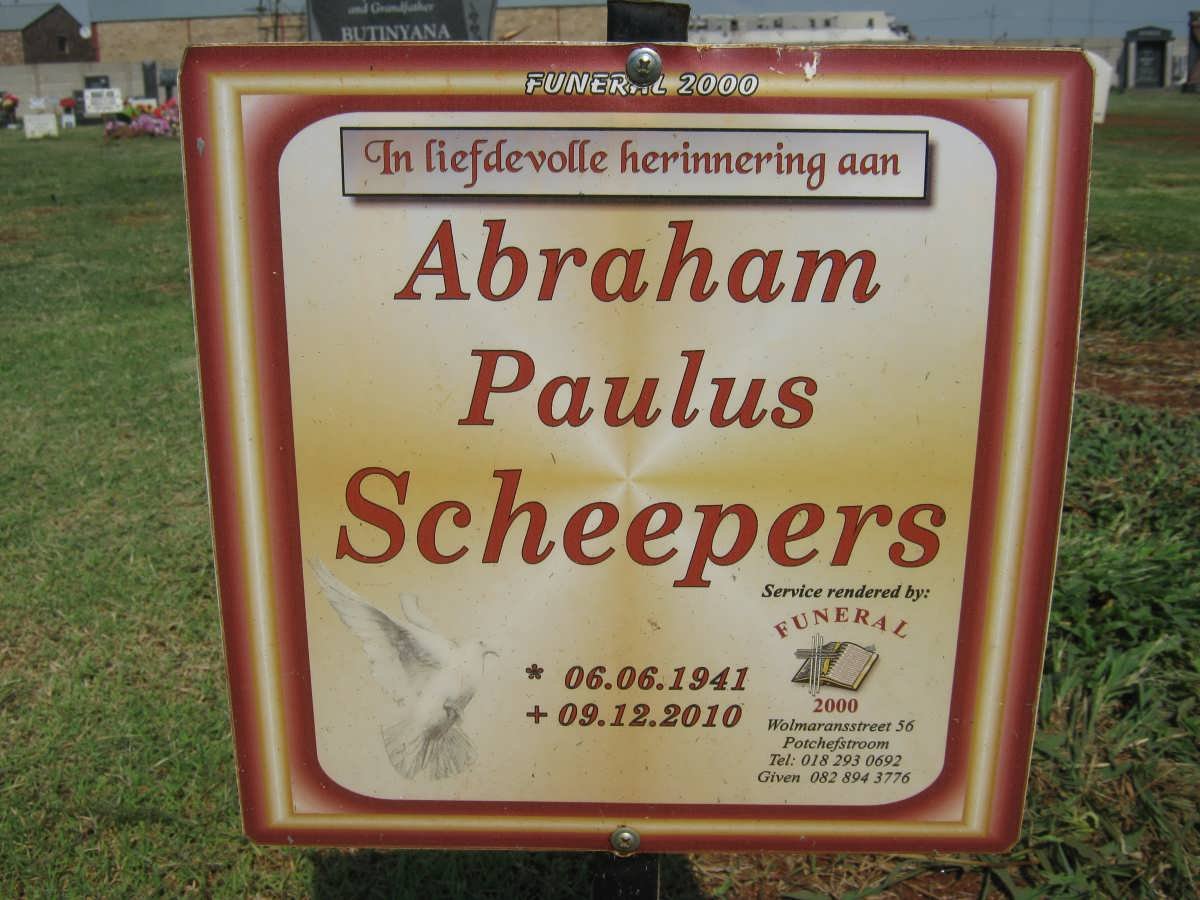 SCHEEPERS Abraham Paulus 1941-2010