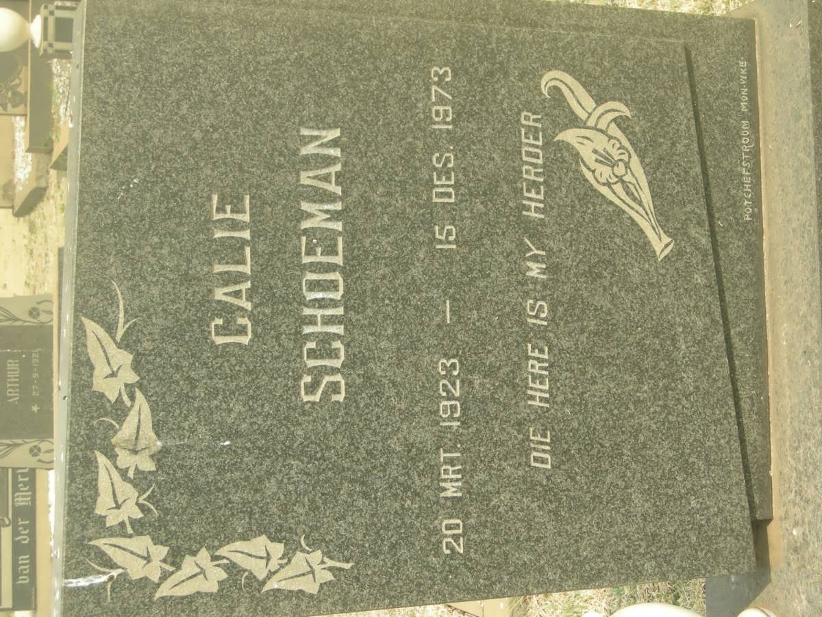 SCHOEMAN Calie 1923-1973