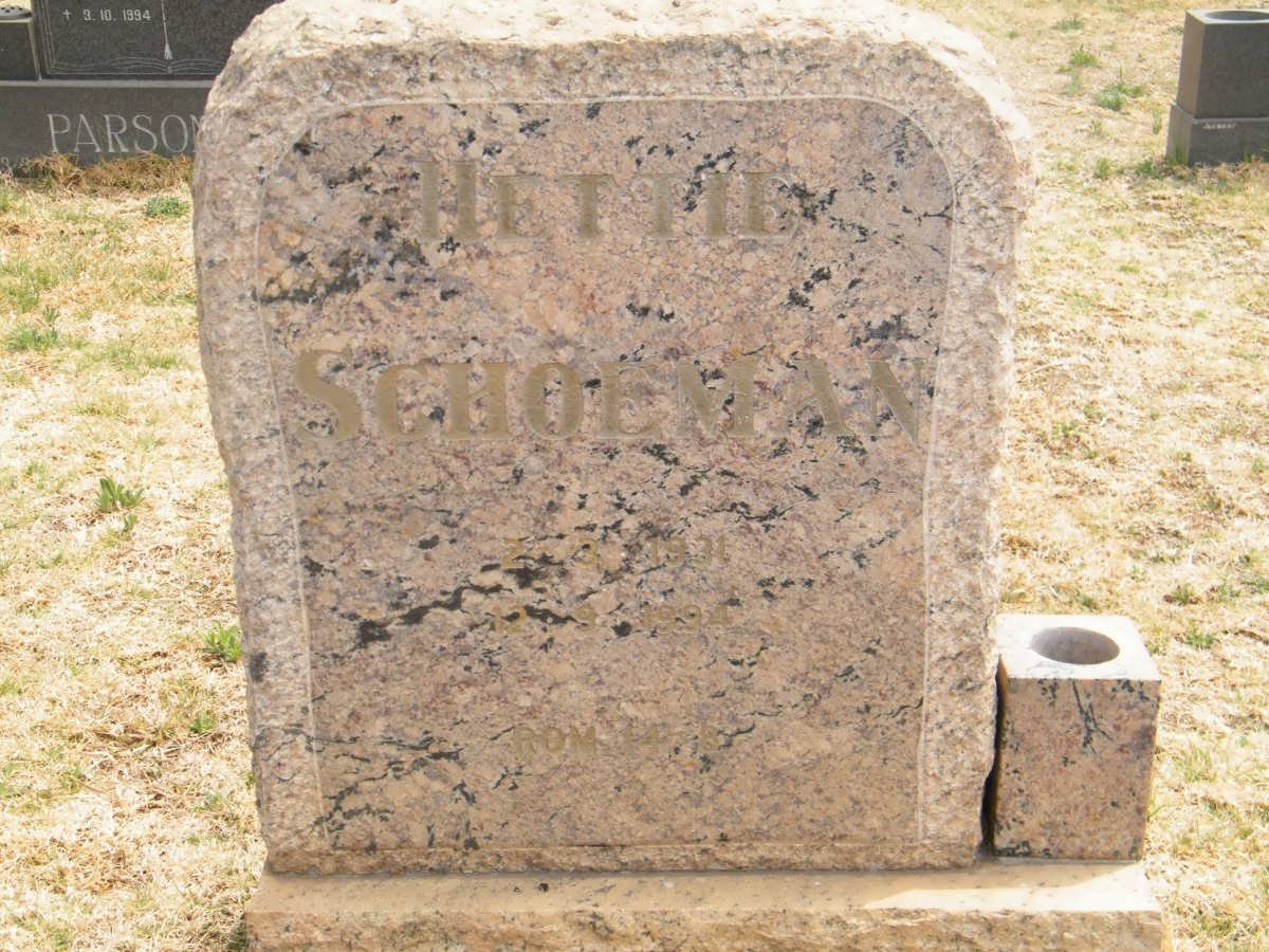 SCHOEMAN Hettie 1931-1994