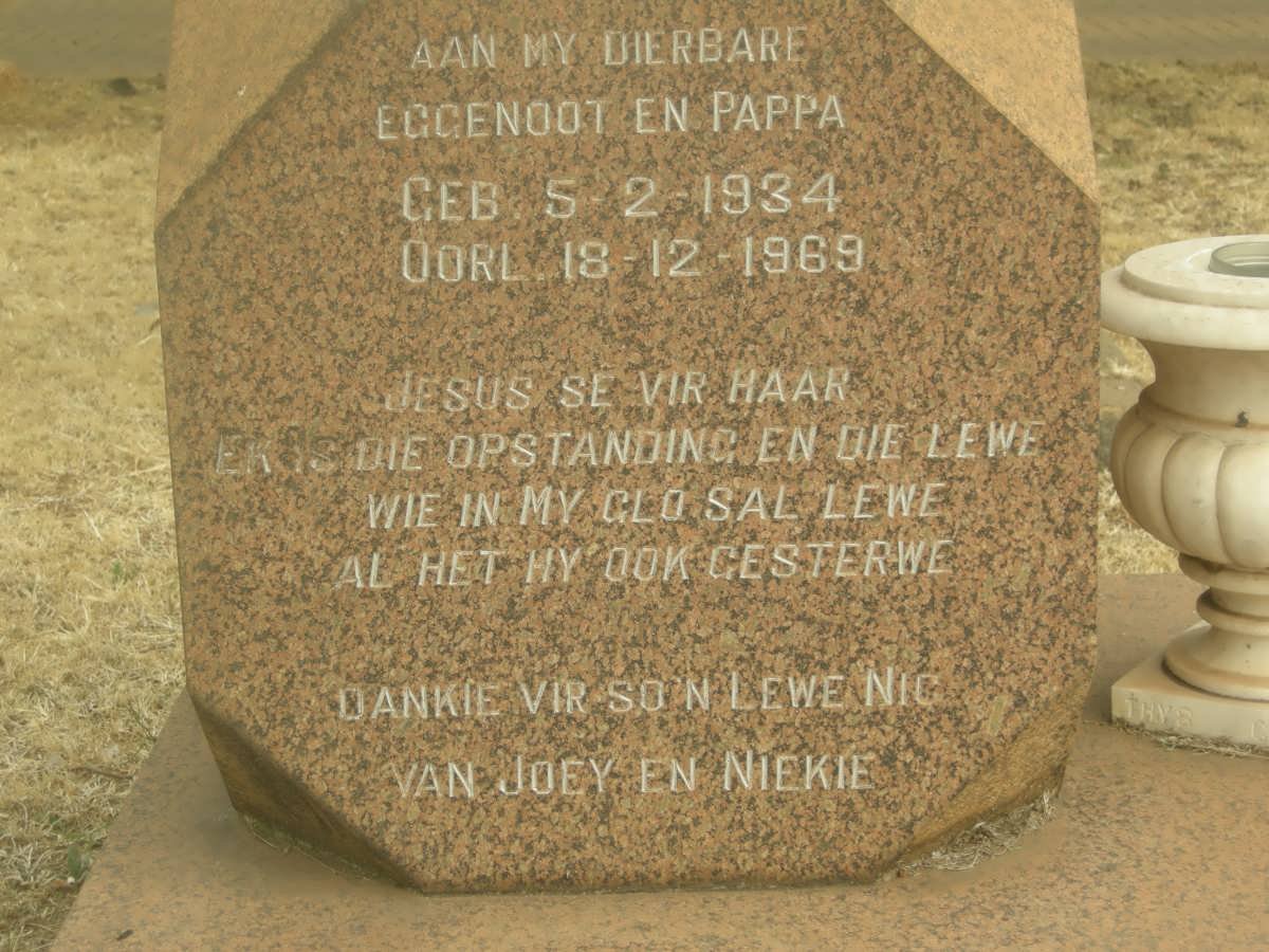 SCHEEPERS Nicolaas Gerhardus Cornelis 1934-1969