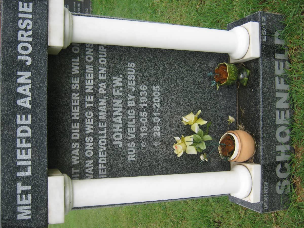 SCHOENFELD Johann F.W. 1936-2005