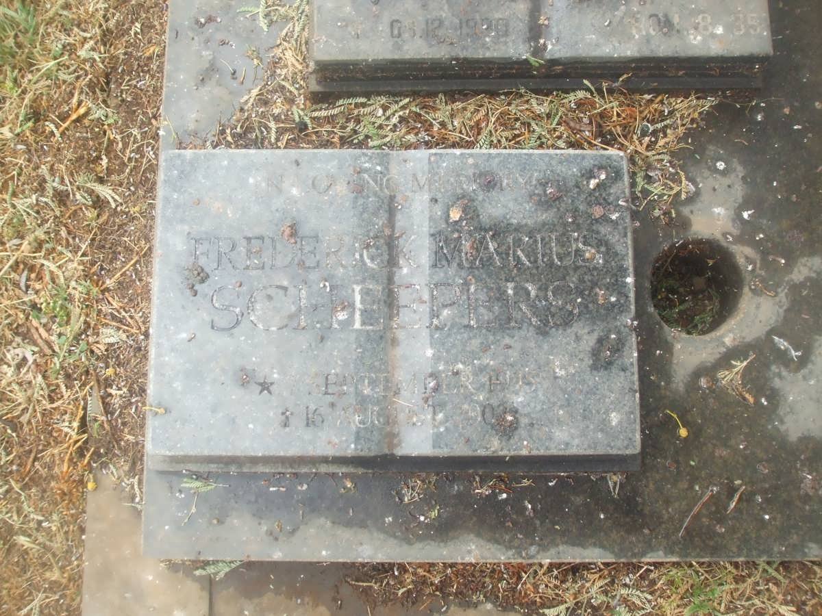SCHEEPERS Frederick Marius 1913-19??