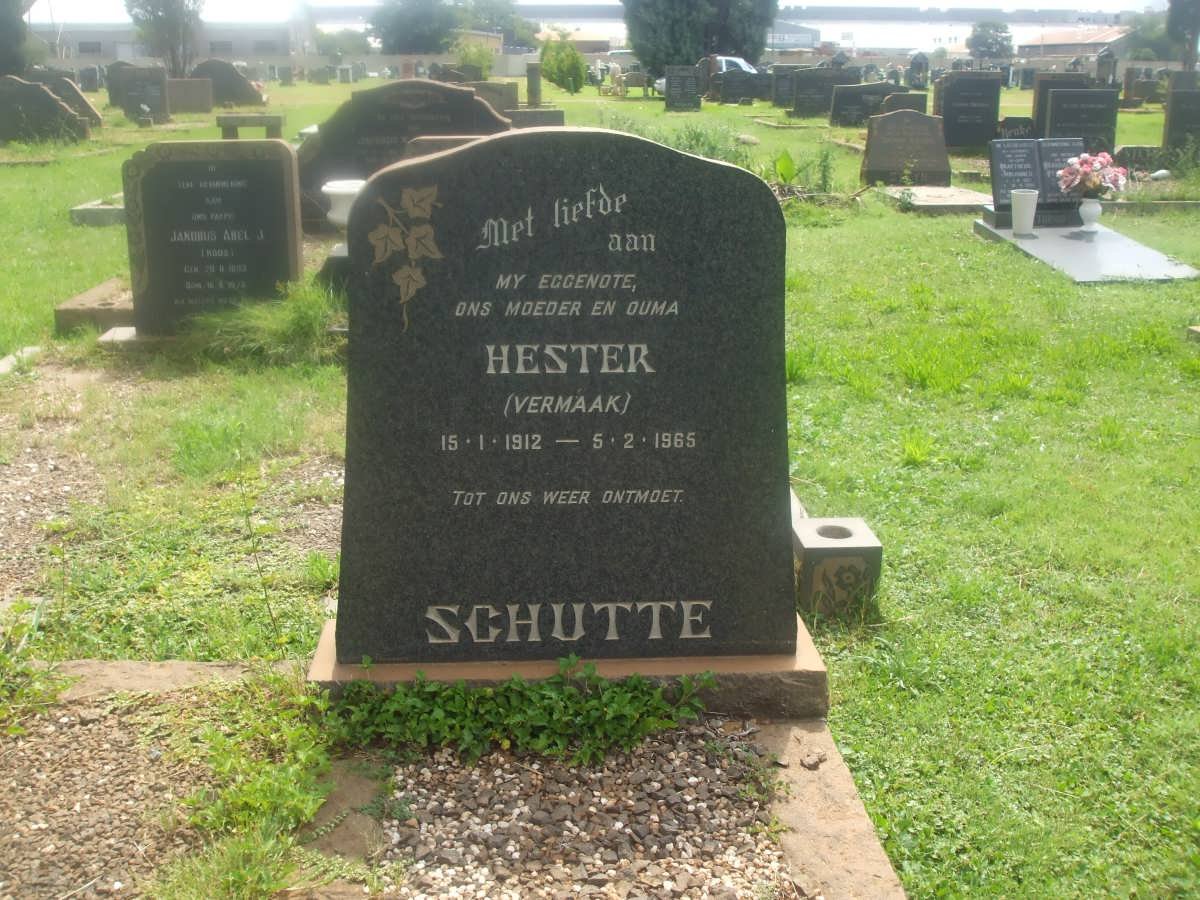 SCHUTTE Hester nee VERMAAK 1912-1965