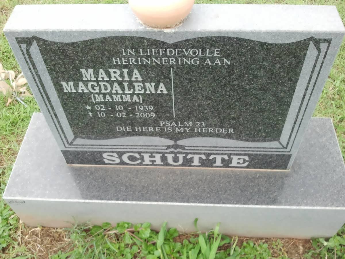 SCHUTTE Maria Magdalena 1939-2009