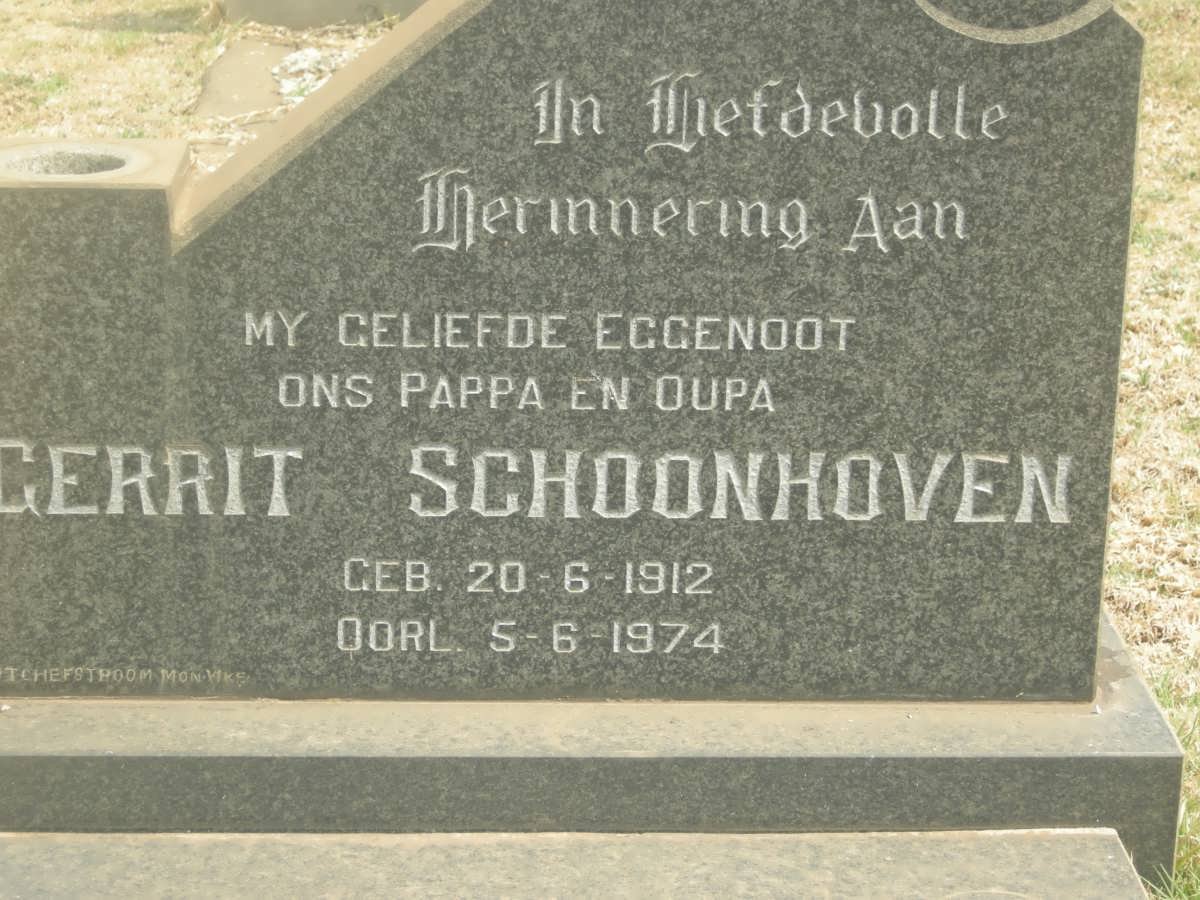 SCHOONHOVEN Gerrit 1912-1974