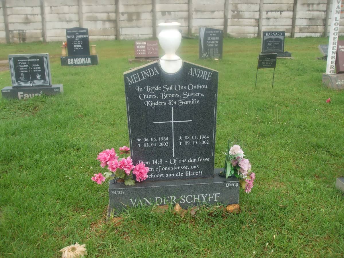 SCHYFF André, van der 1964-2002 &amp; Melinda 1964-2002