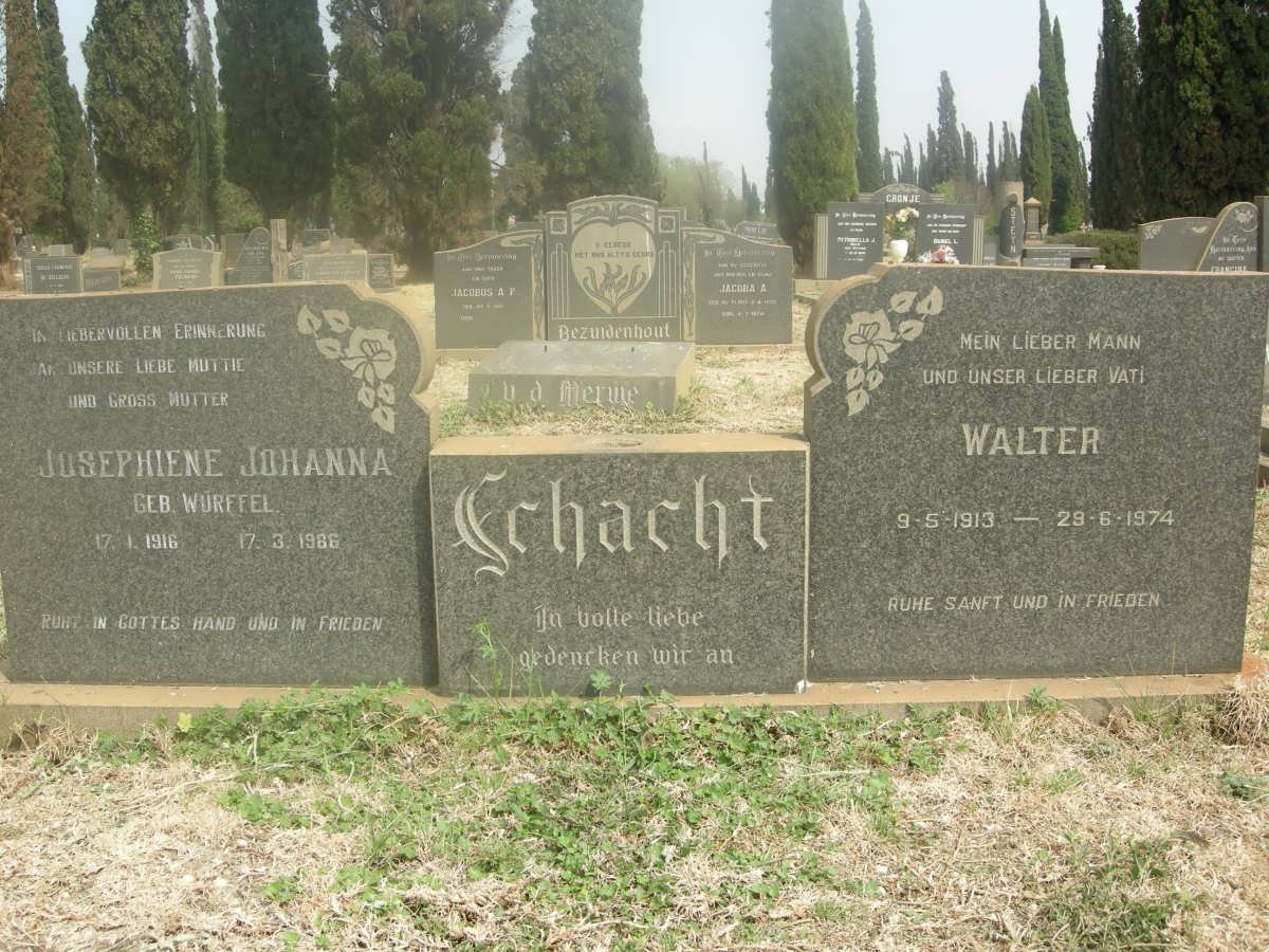 SCHACHT Walter 1913-1974 &amp; Joephine Johanna WURFFEL 1916-1986