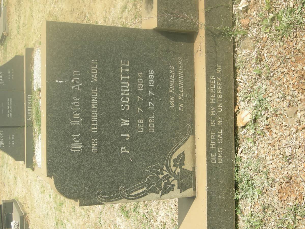 SCHUTTE P.J.W. 1904-1996
