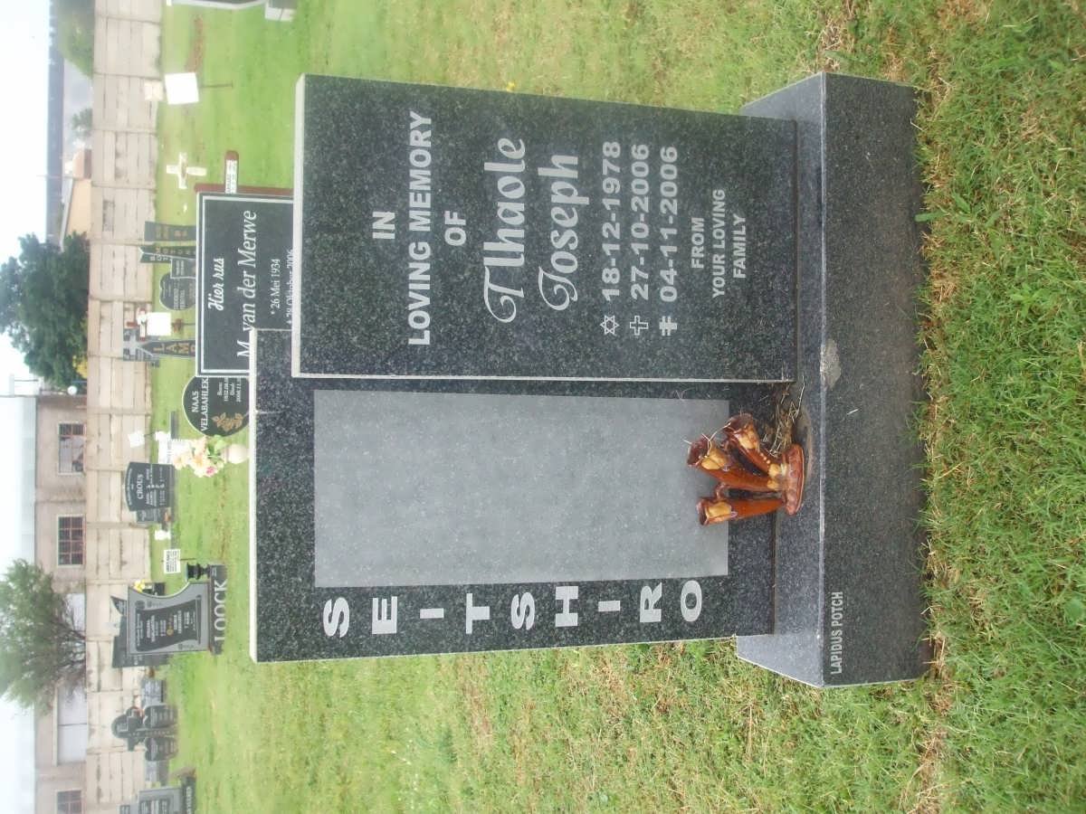 SEITSHIRO Tlhaole Joseph 1978-2006