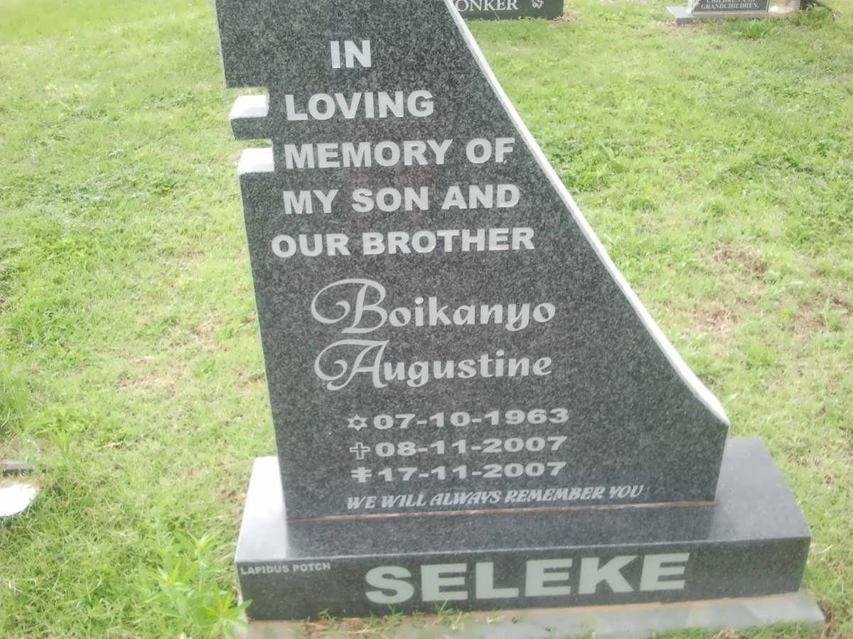 SELEKE Boikanyo Augustine 1963-2007