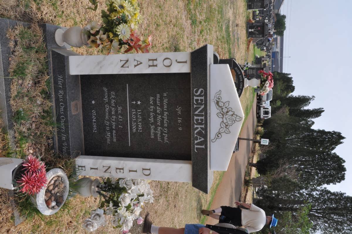 SENEKAL Johan 1952-2006 &amp; Dienie 1952-