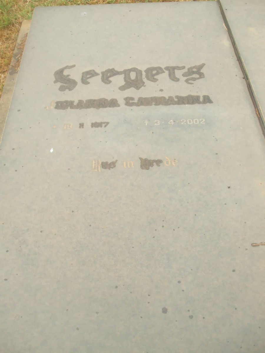 SEEGERS Johanna Catharina 1917-2002
