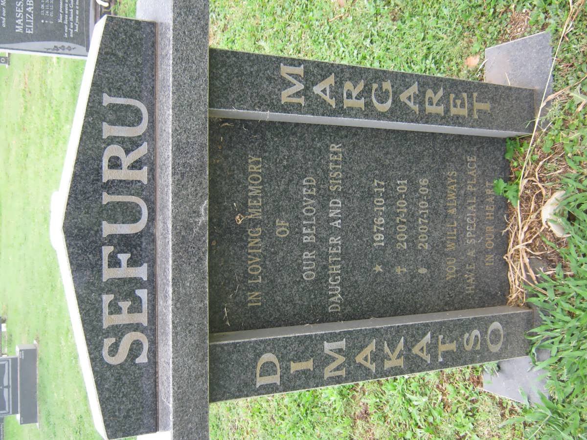 SEFURU Dimakatso Margaret 1976-2007