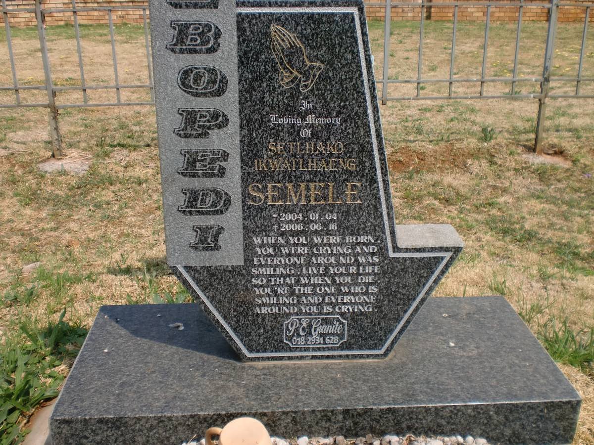 SEBOPEDI Setlhako Ikwatlhaeng Semele 2004-2006