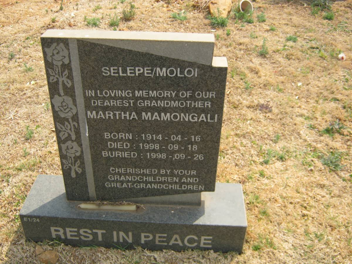 SELEPE Martha Mamongali nee MOLOI 1914-1998