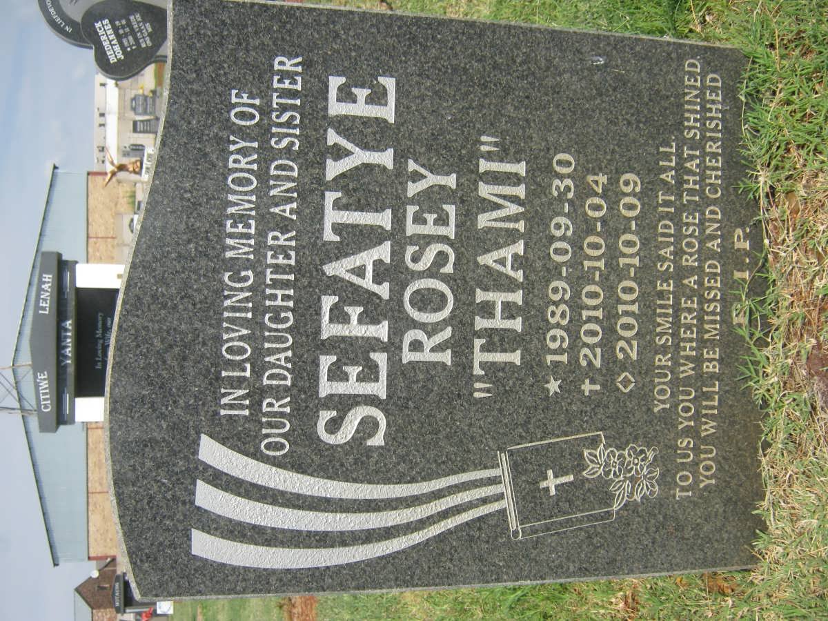SEFATYE Rosey 1989-2010