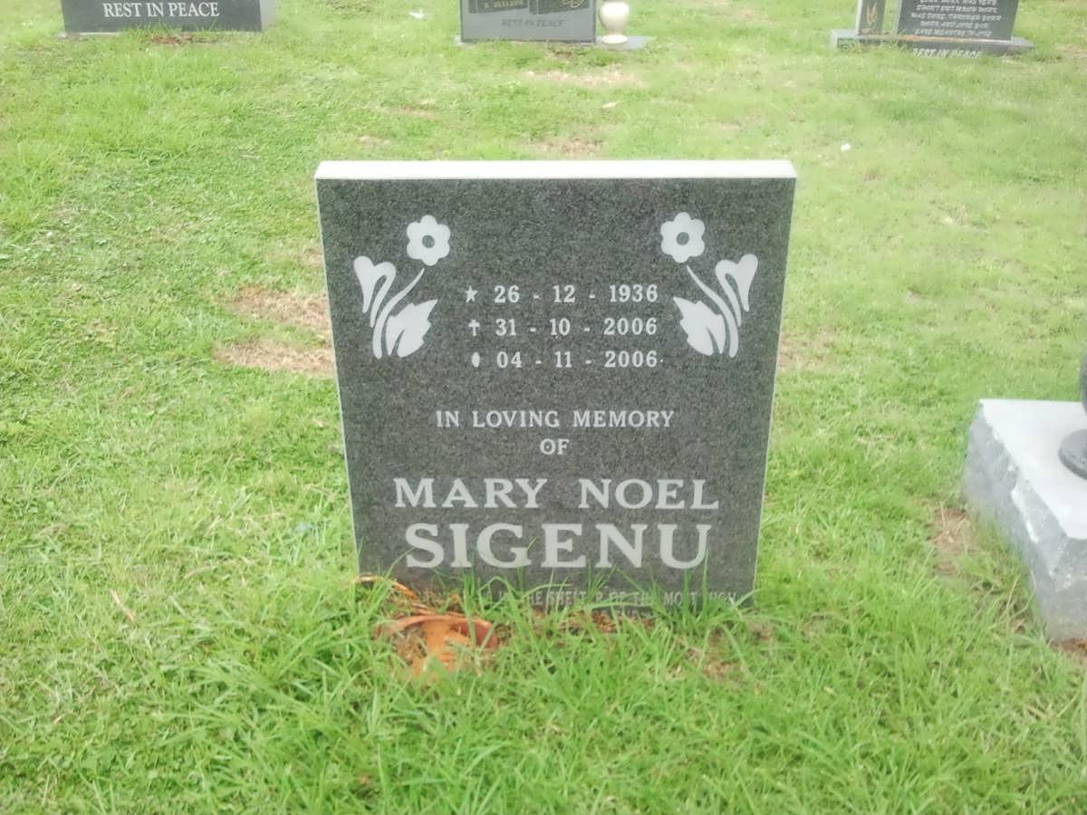 SIGENU Mary Noel 1936-2006
