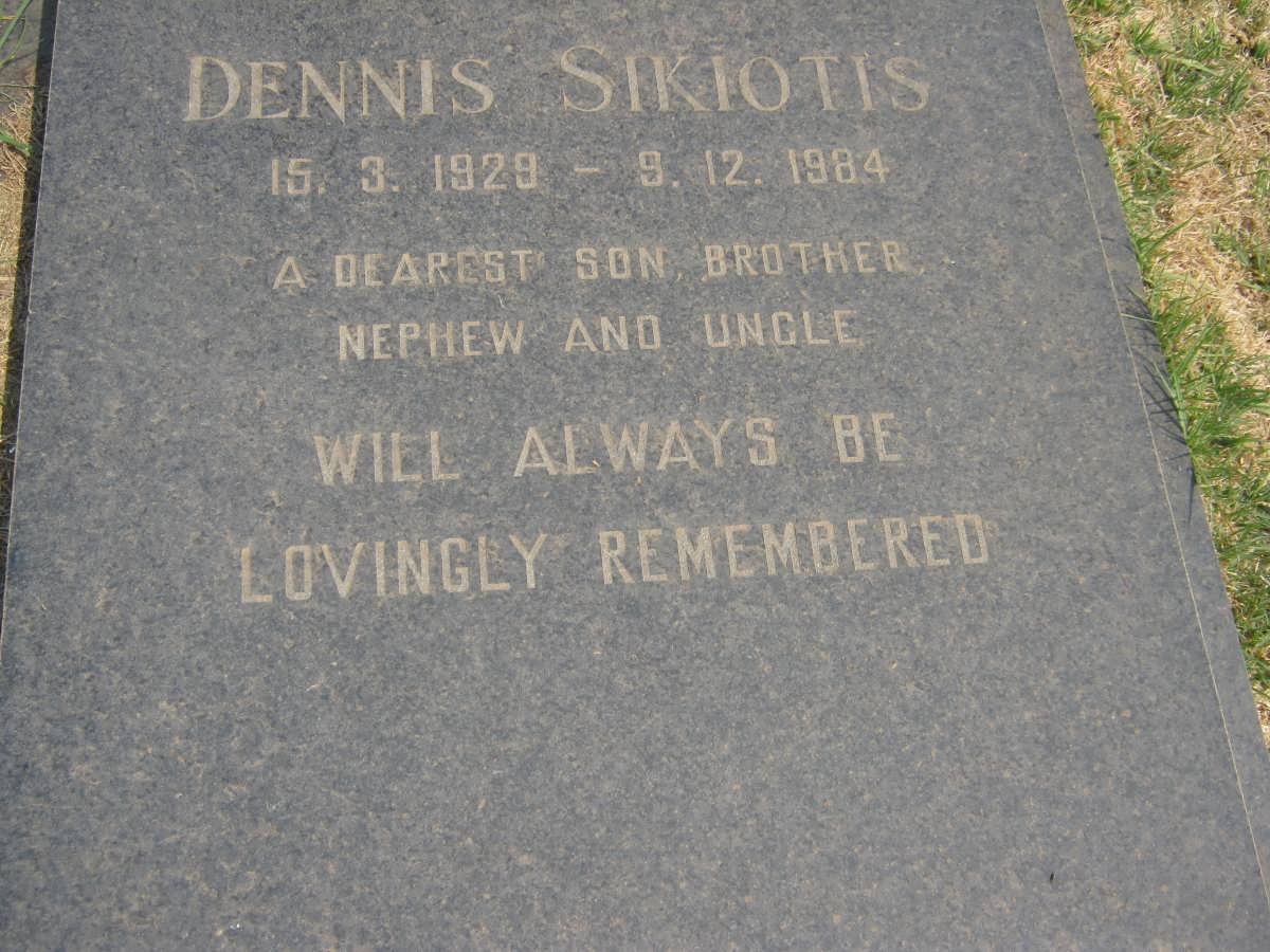 SIKIOTIS Dennis 1929-1984