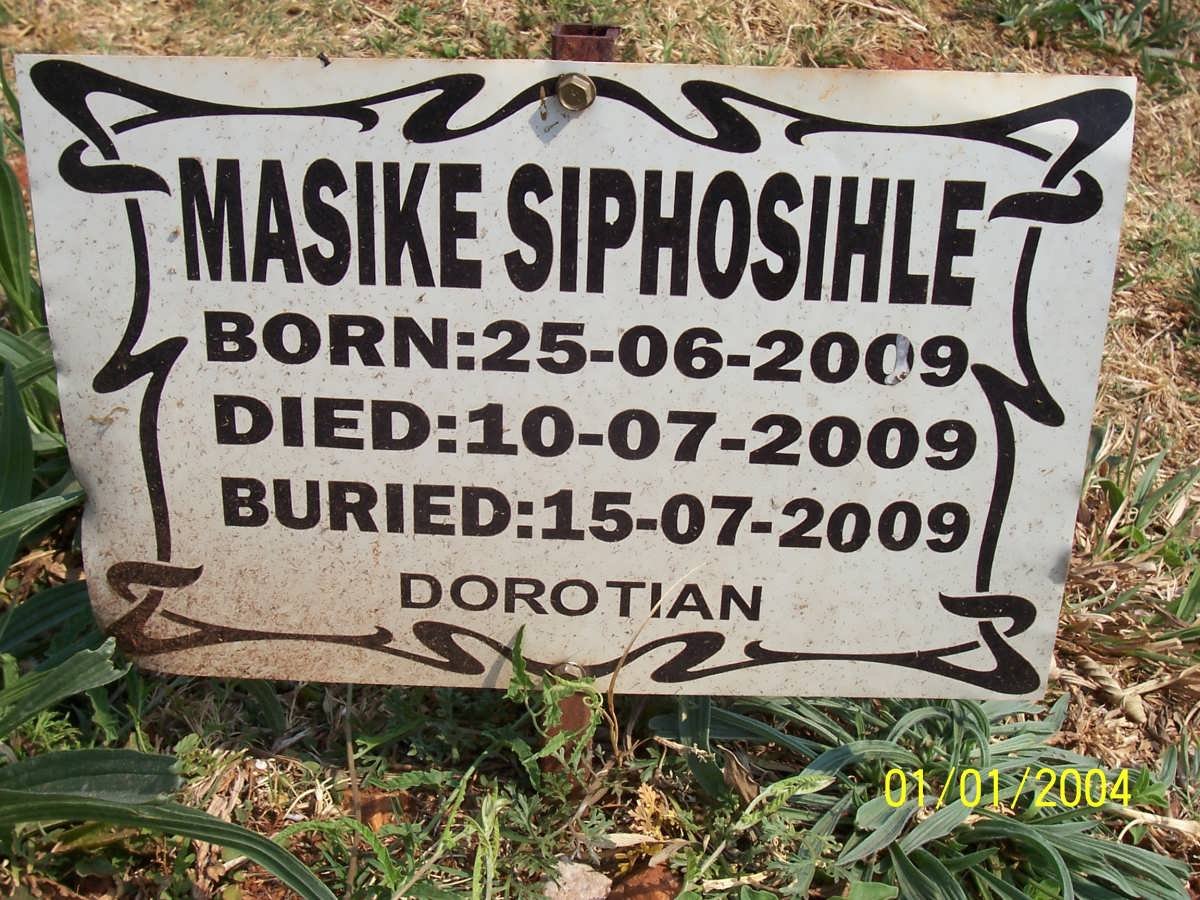 SIPHOSIHLE Masike 2009-2009