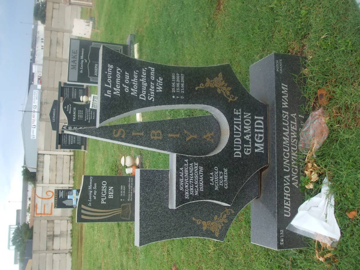 SIBIYA Duduzile Glamon Mgidi 1981-2007
