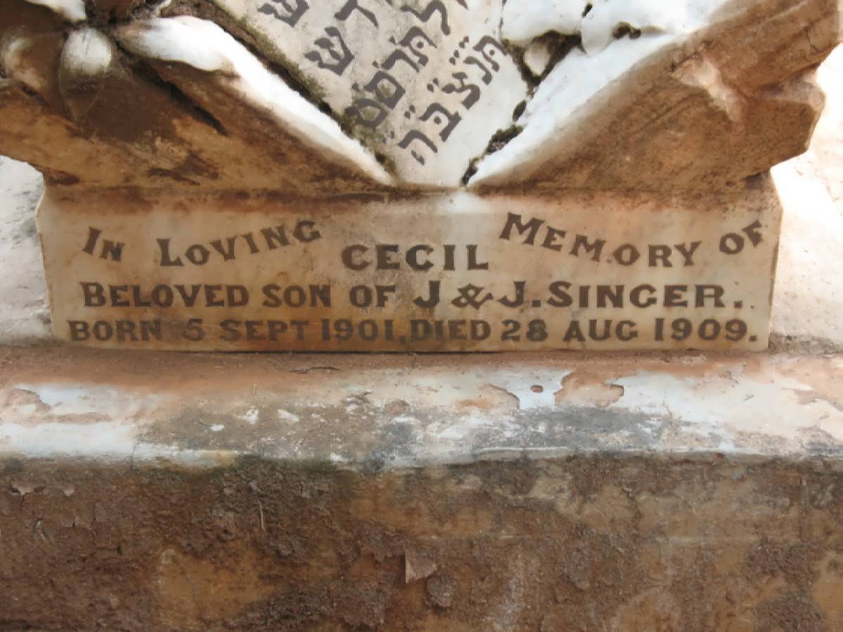 SINGER Cecil 1901-1909