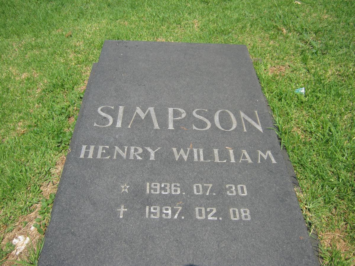 SIMPSON Henry William 1936-1997