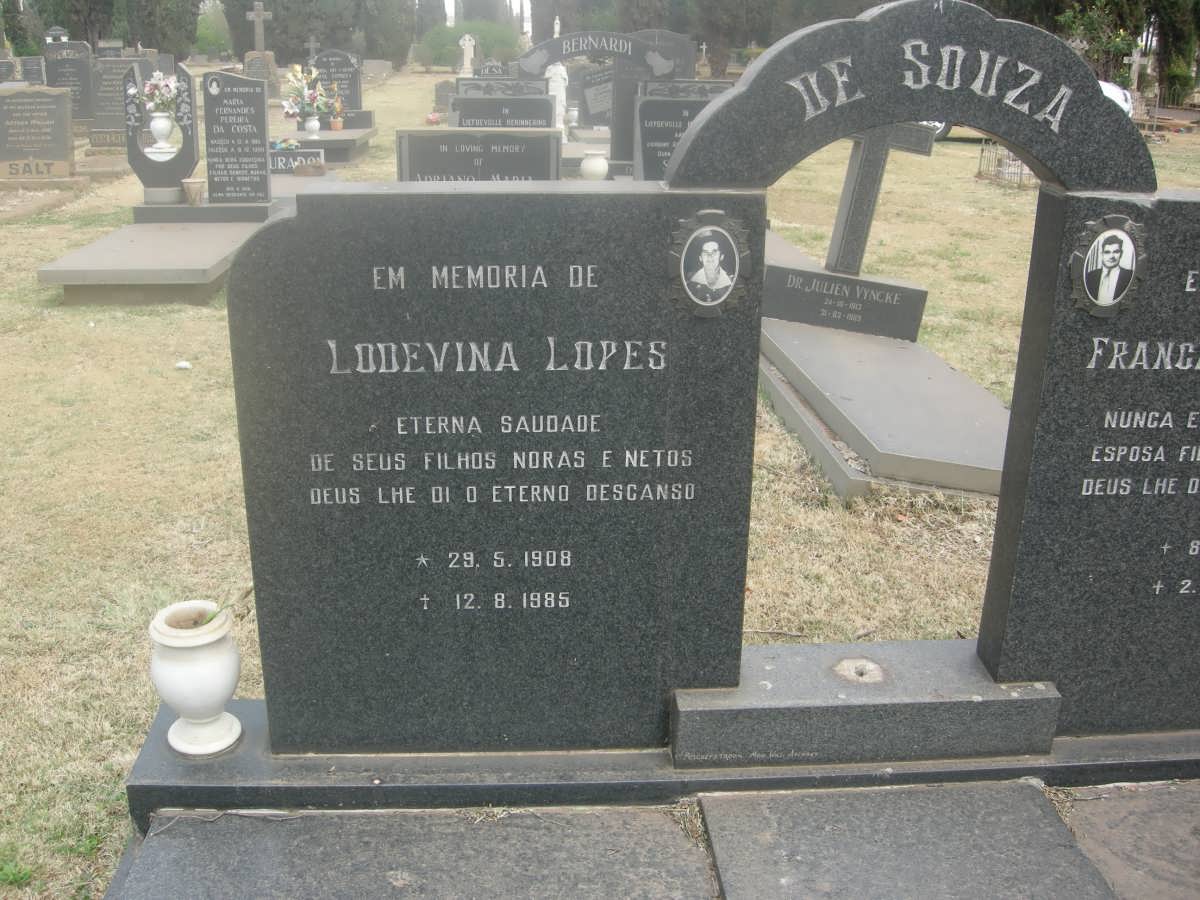 SOUZA Lodevina Lopes, de 1908-1985