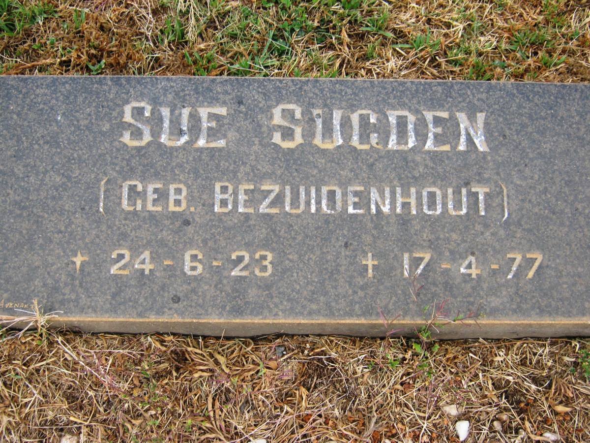 SUGDEN Sue nee BEZUIDENHOUT 1923-1977