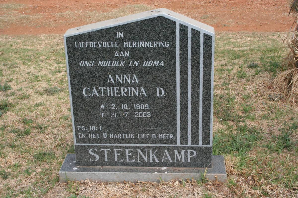 STEENKAMP Anna Catherina D. 1909-2003