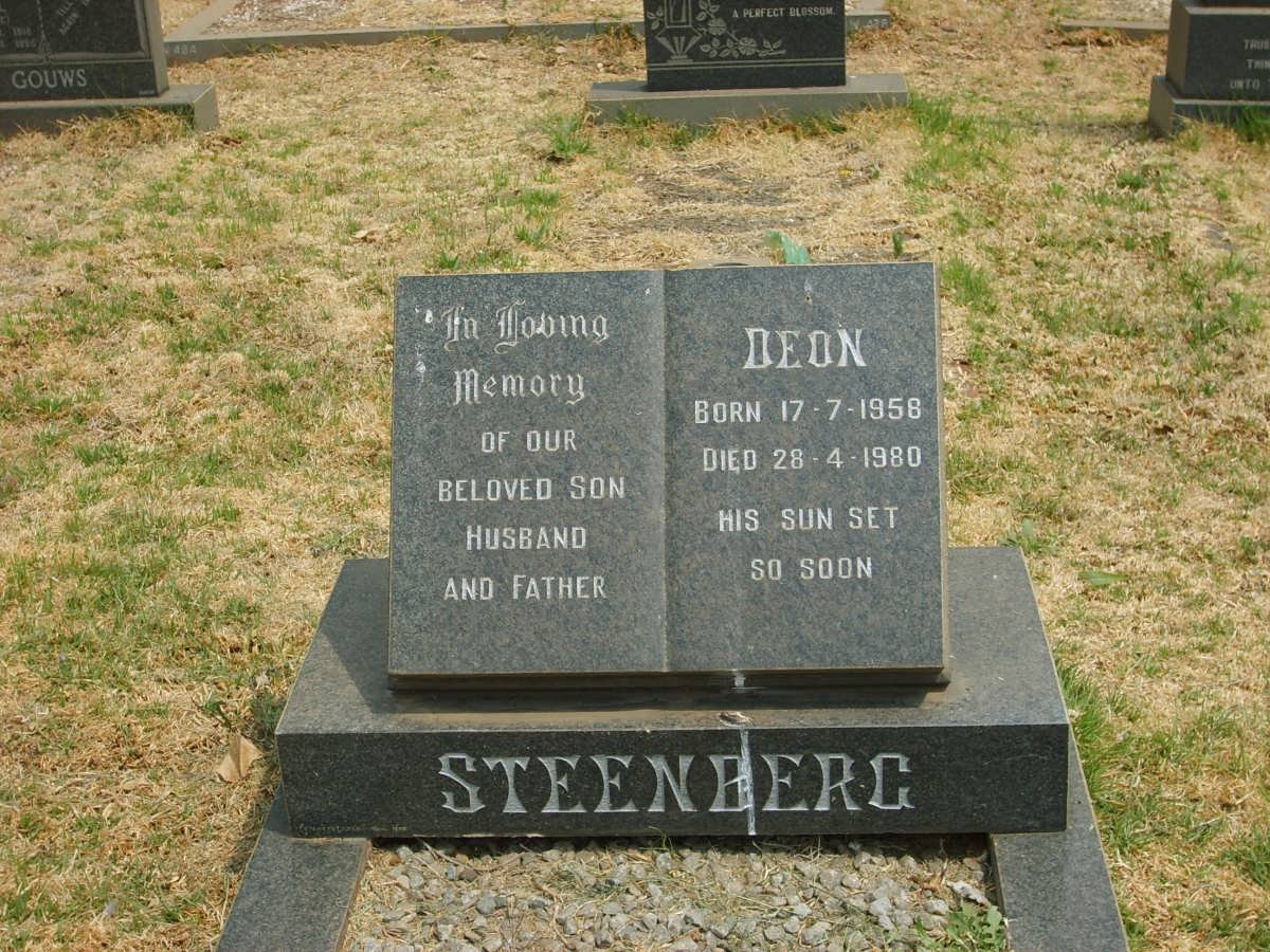 STEENBERG Deon 1958-1980