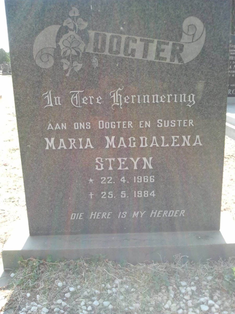 STEYN Maria Magdalena 1966-1984