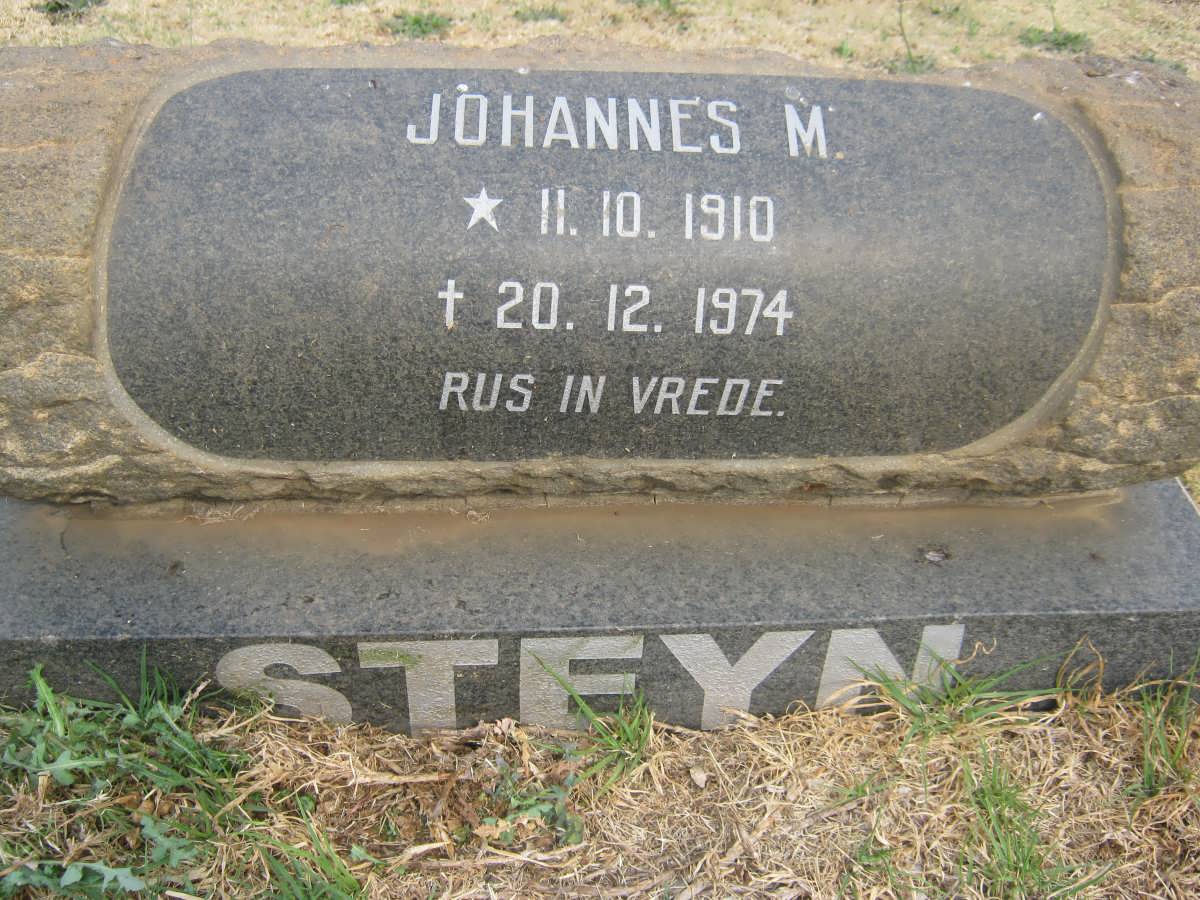 STEYN Johannes M. 1910-1974