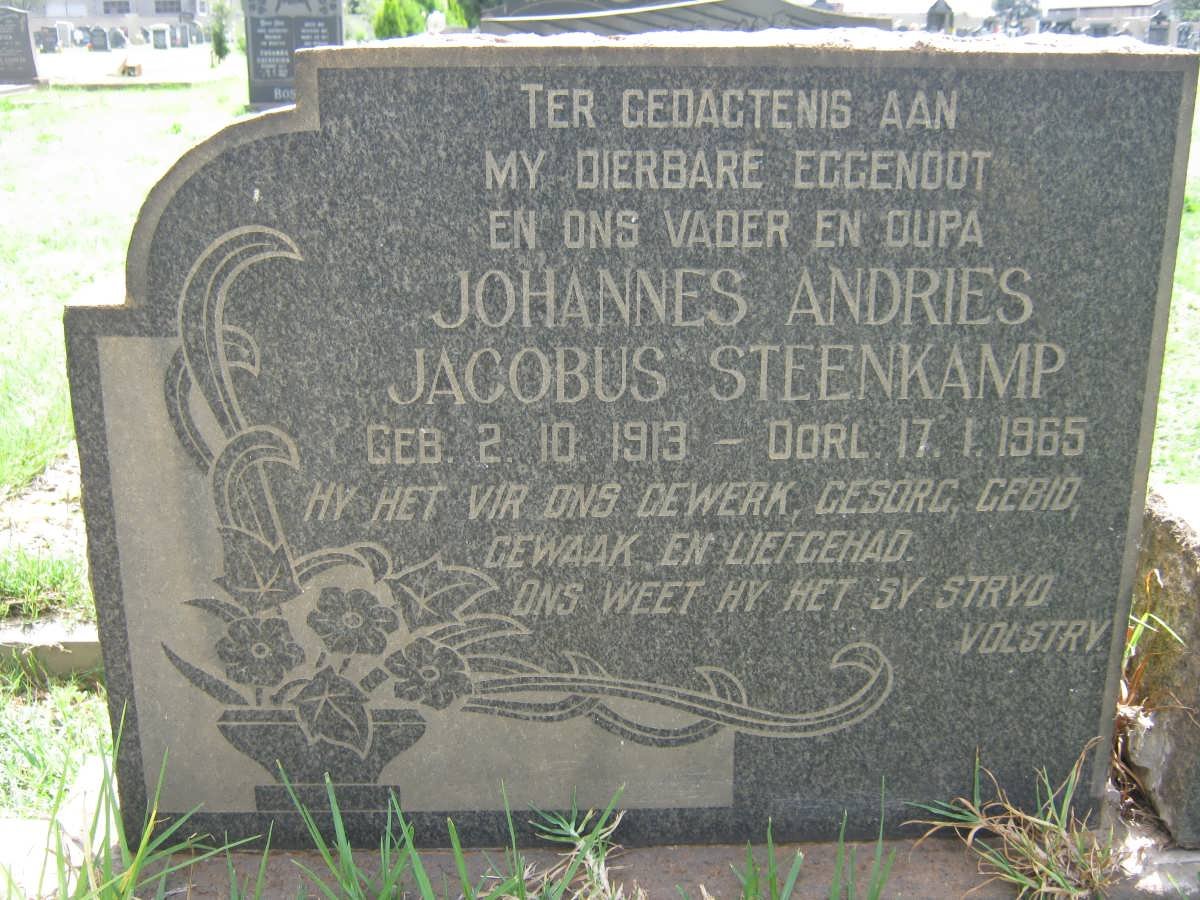 STEENKAMP Johannes Andries Jacobus 1913-1965