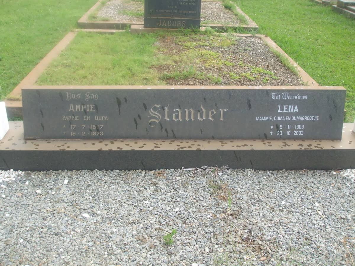 STANDER Ampie 1907-1973 &amp; Lena 1909-2003