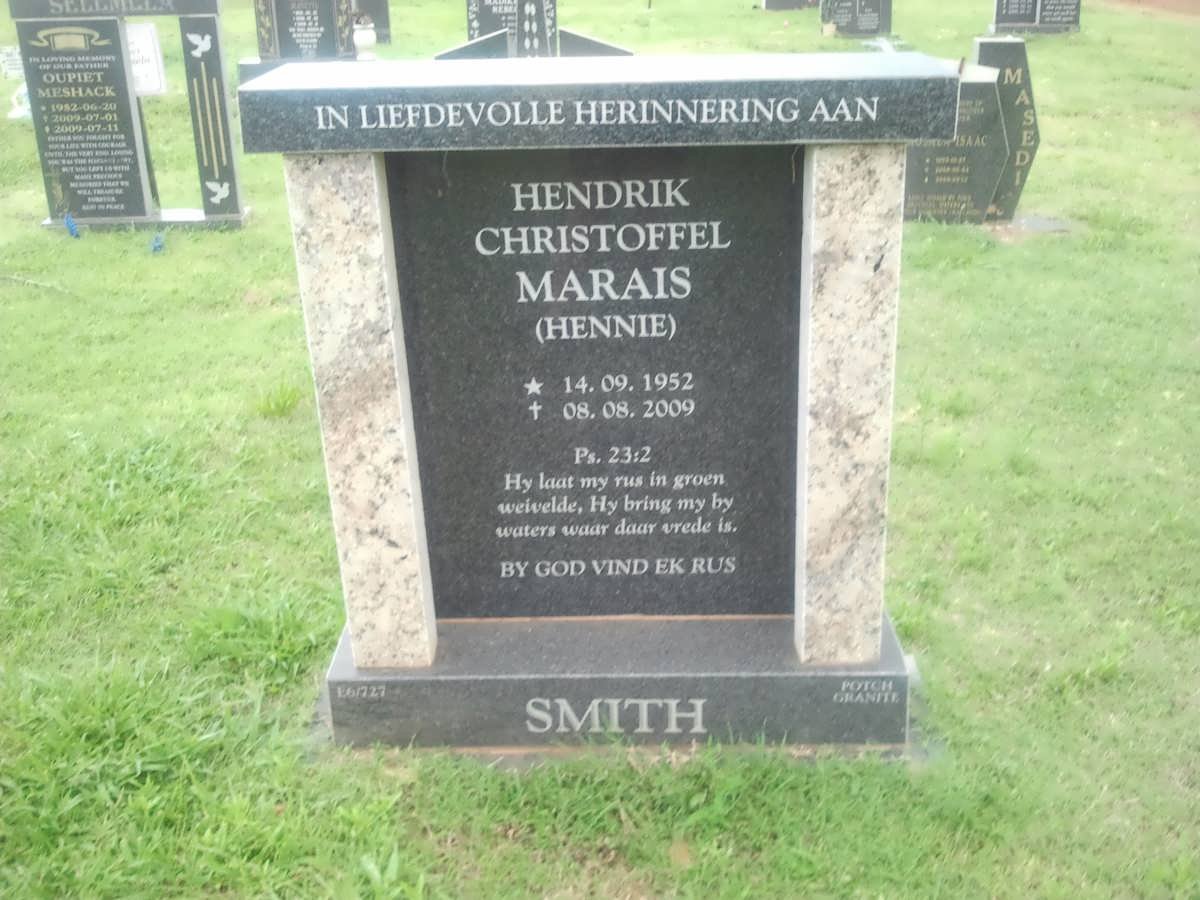 SMITH Hendrik Christoffel Marais 1952-2009