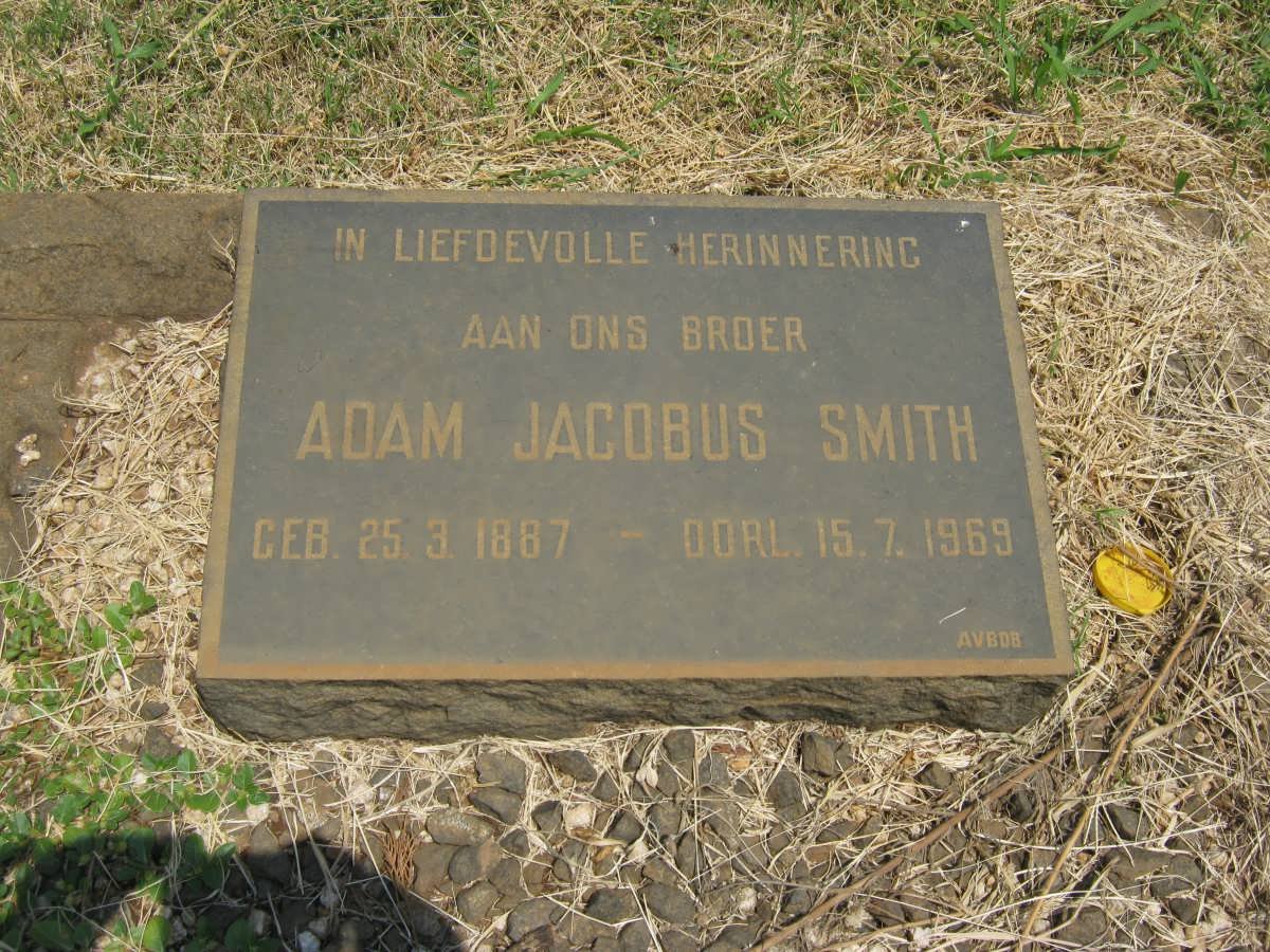 SMITH Adam Jacobus 1887-1969