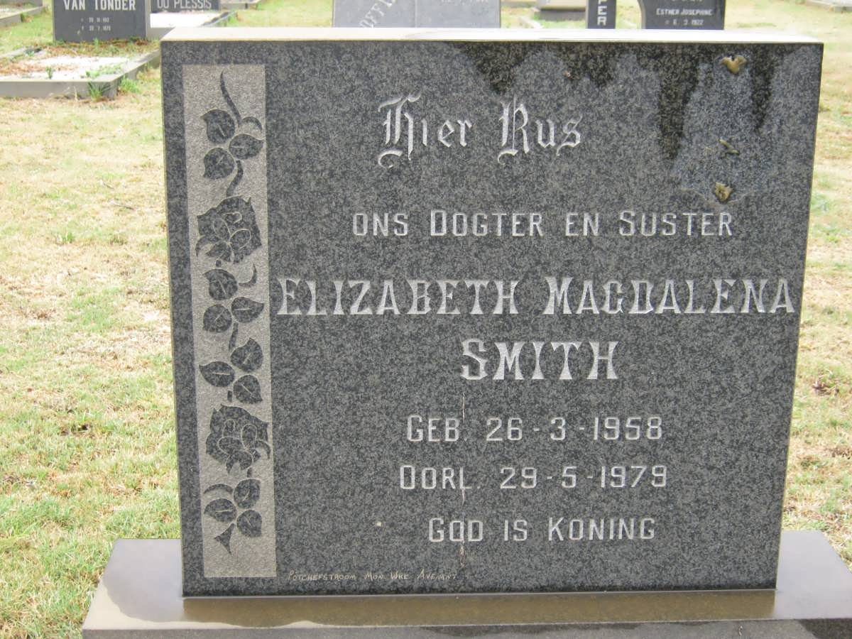 SMITH Elizabeth Magdalena 1958-1979