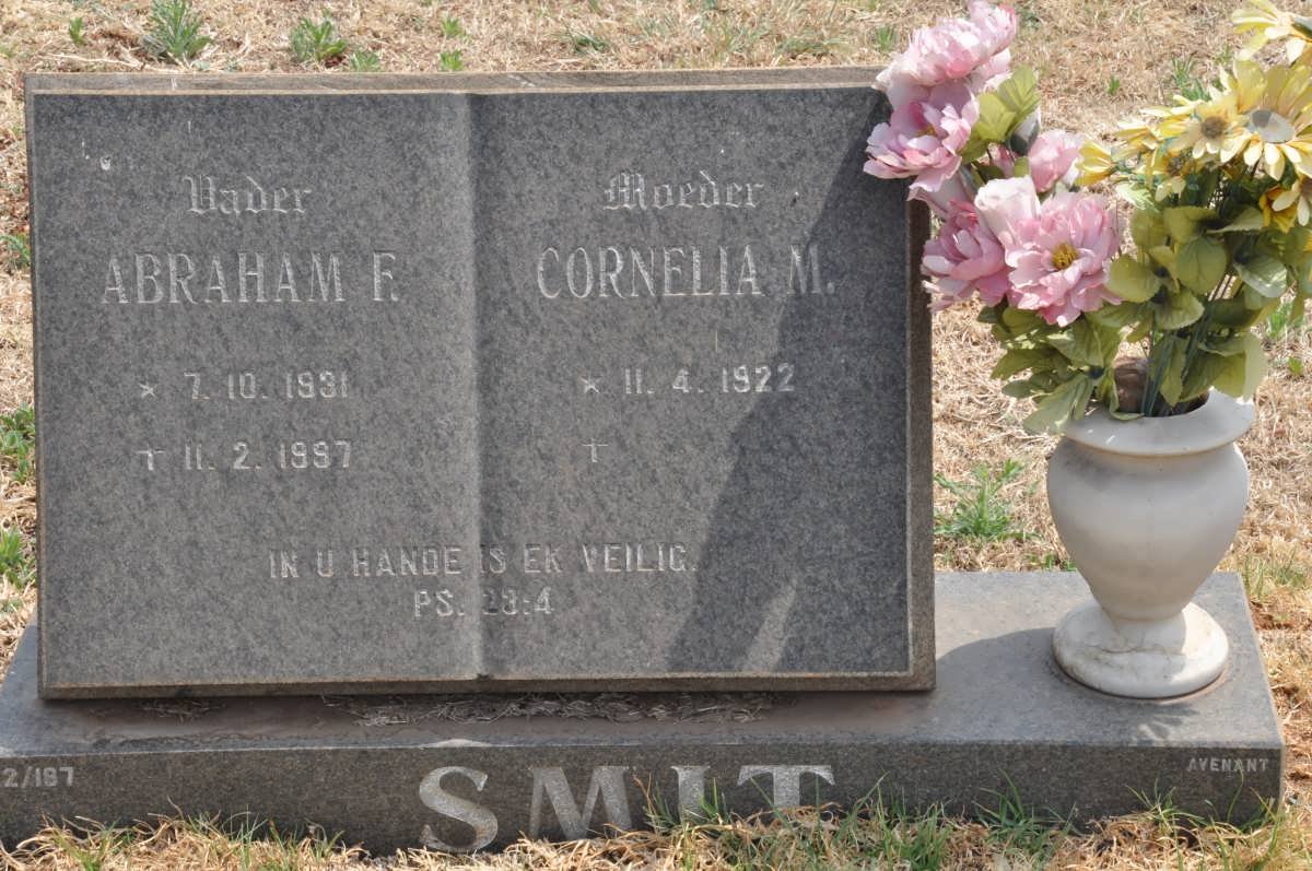 SMIT Abraham F. 1931-1997 &amp; Cornelia M. 1922-