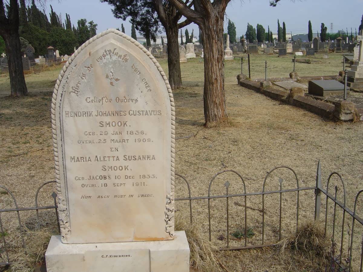 SMOOK Hendrik Johannes Gustavus 1836-1909 &amp; Maria Aletta Susanna JACOBS 1833-1911