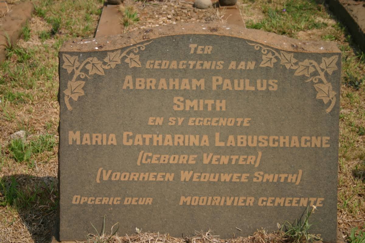SMITH Abraham Paulus &amp; Maria Catharina LABUSCHAGNE formerly SMITH nee VENTER