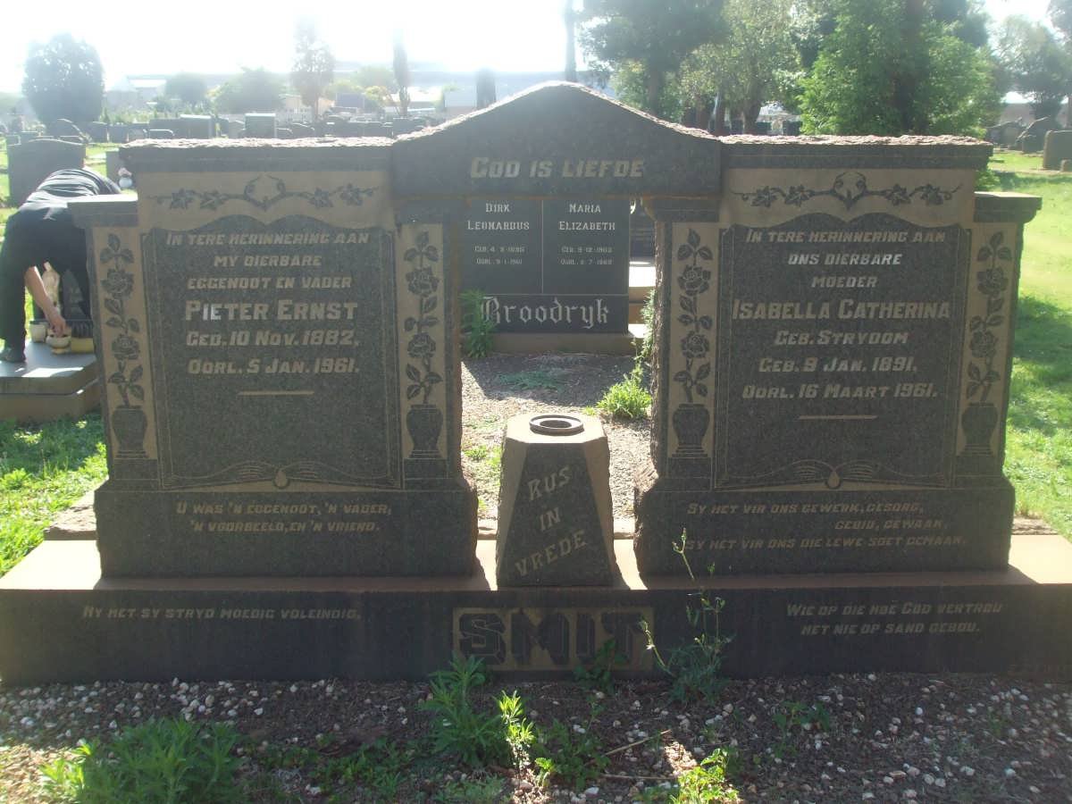 SMIT Pieter Ernst, du 1882-1961 &amp; Isabella Catharina STRYDOM 1891-1961