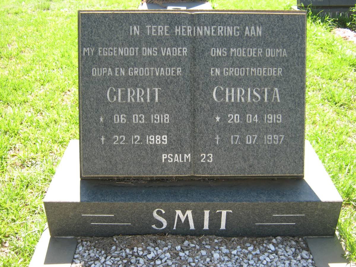 SMIT Gerrit 1918-1989 &amp; Christa 1919-1997