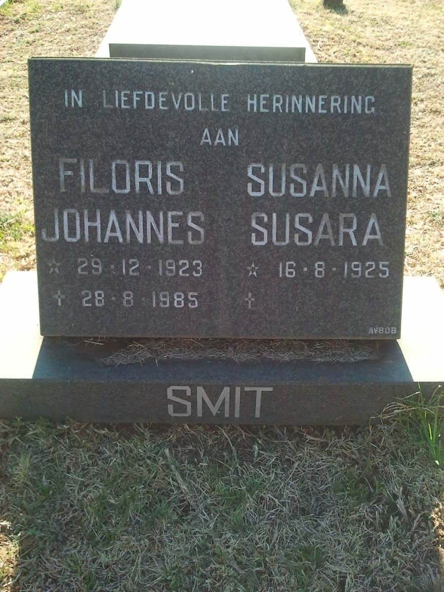 SMIT Filoris Johannes 1923-1985 &amp; Susanna Susara 1925-