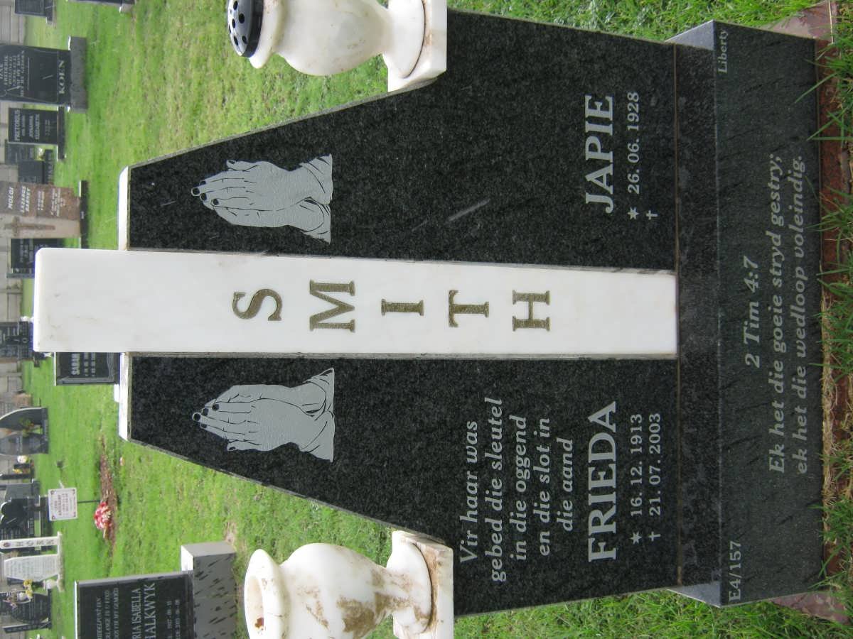 SMITH Japie 1928- &amp; Frieda 1913-2003
