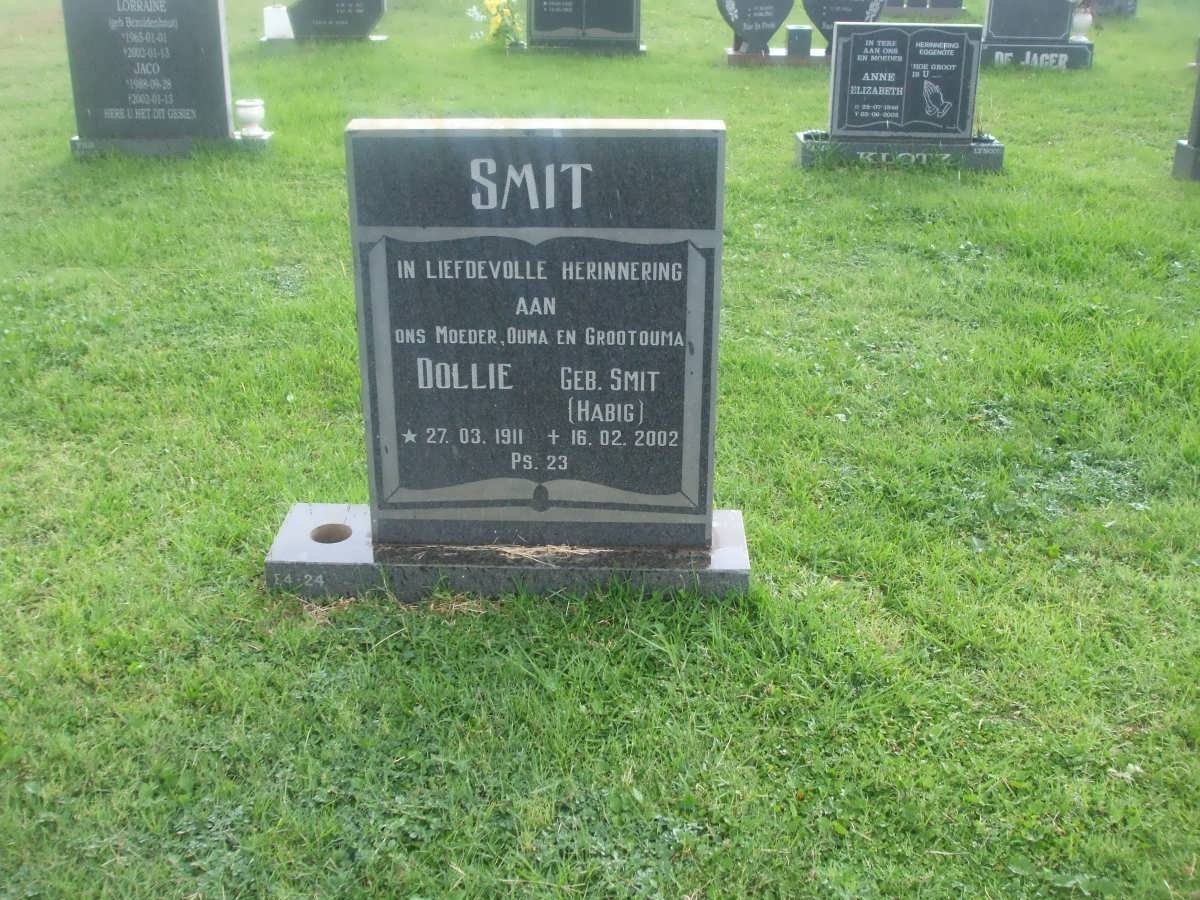 SMIT Dollie formerly HABIG nee SMIT 1911-2002