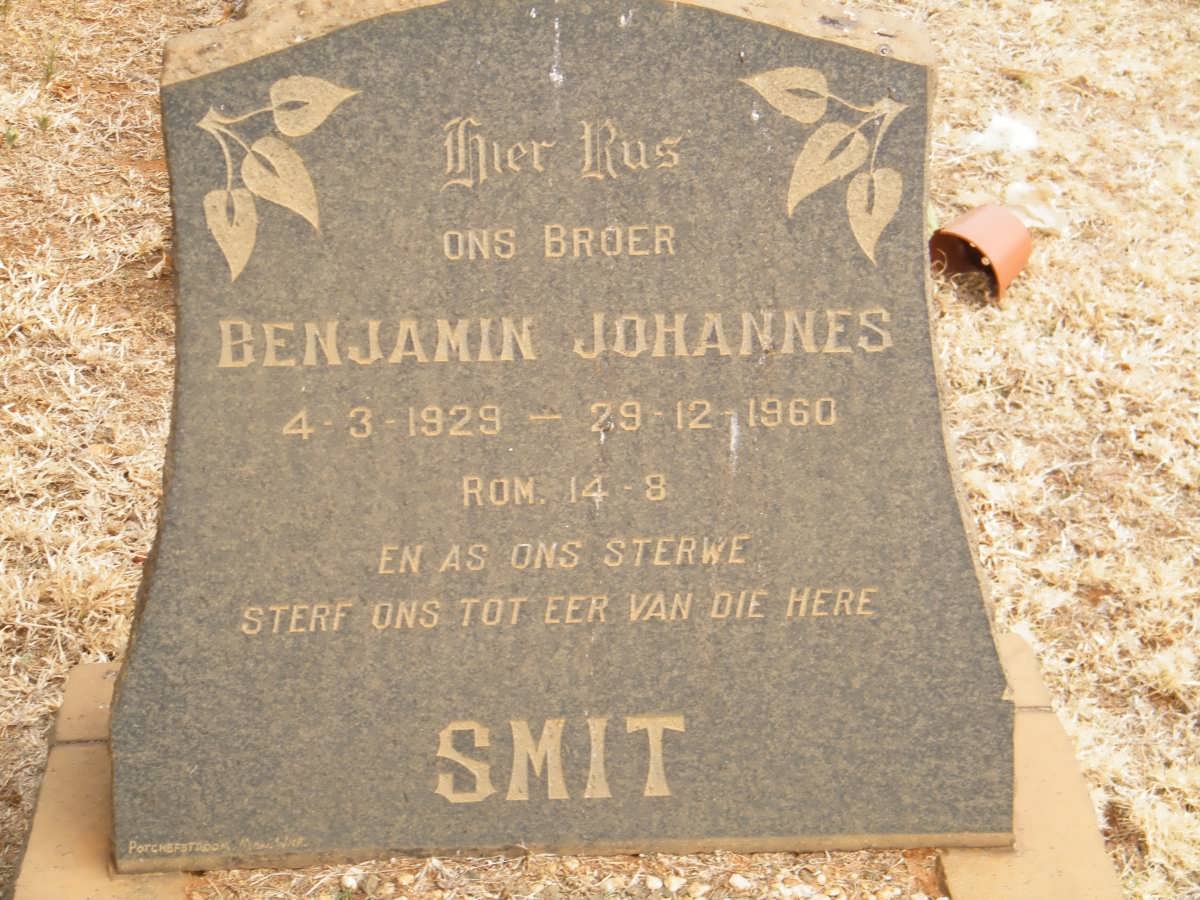 SMIT Benjamin Johannes 1929-1960